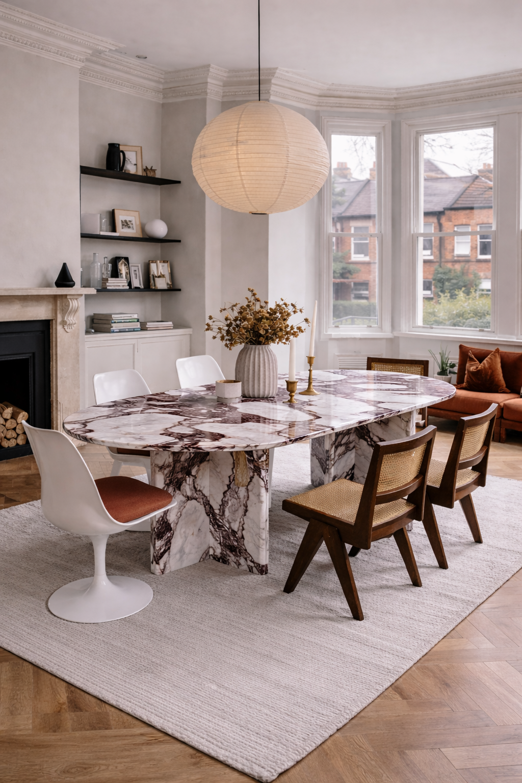 The Newington Oval in Calacatta Viola